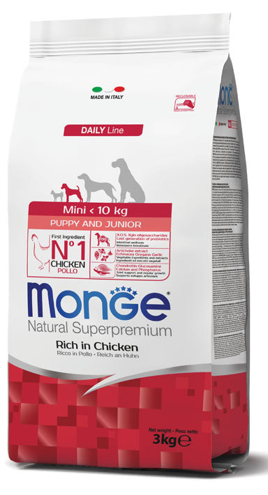 Monge Natural Superpremium Mini Puppy Junior Pollo 3kg Monge Natural Superpremium Mini Puppy Junior Pollo 3kg